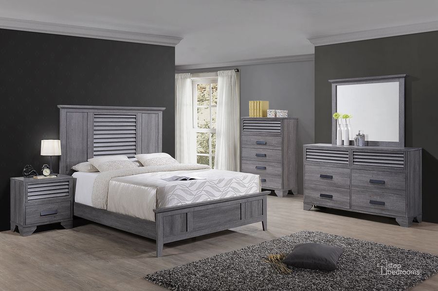 Gray Rustic Bedroom Set 4pc