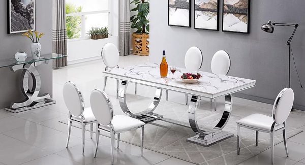 Marble Dining Table Set